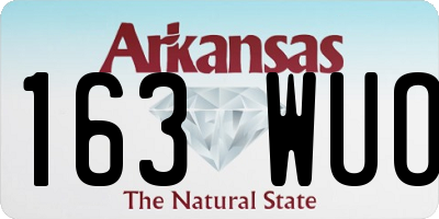 AR license plate 163WUO