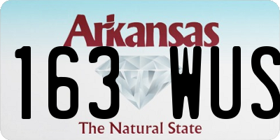 AR license plate 163WUS