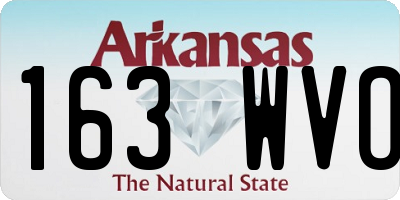 AR license plate 163WVO