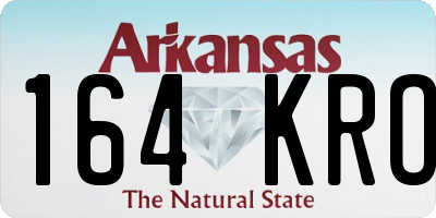 AR license plate 164KRO