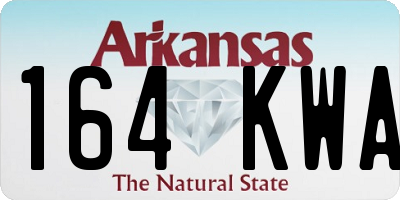 AR license plate 164KWA