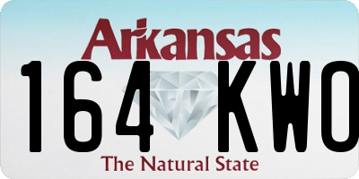 AR license plate 164KWO
