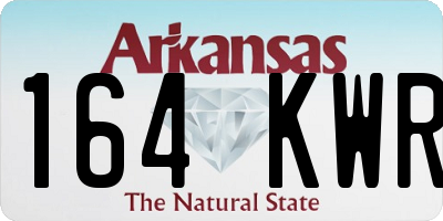 AR license plate 164KWR