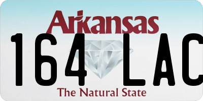 AR license plate 164LAC