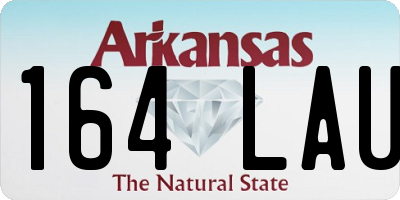 AR license plate 164LAU