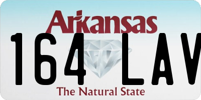 AR license plate 164LAV