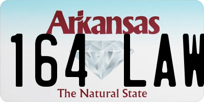 AR license plate 164LAW