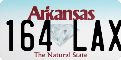 AR license plate 164LAX