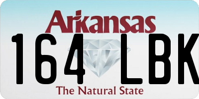 AR license plate 164LBK