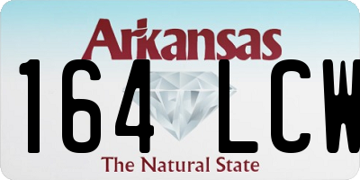 AR license plate 164LCW