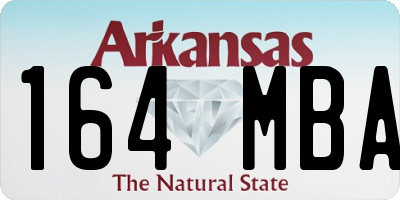 AR license plate 164MBA