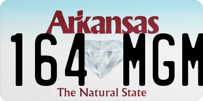 AR license plate 164MGM