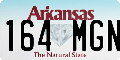 AR license plate 164MGN