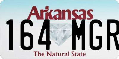 AR license plate 164MGR