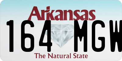 AR license plate 164MGW