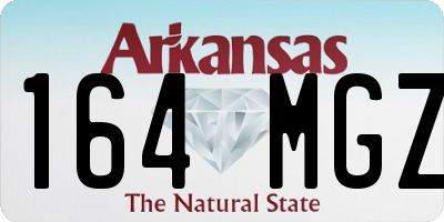 AR license plate 164MGZ