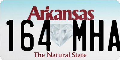 AR license plate 164MHA