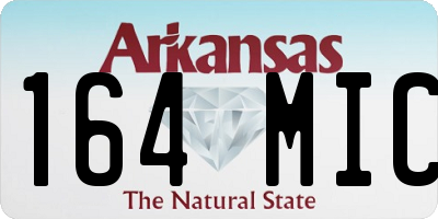 AR license plate 164MIC