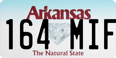 AR license plate 164MIF