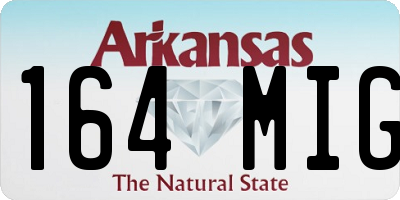 AR license plate 164MIG