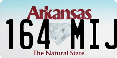 AR license plate 164MIJ