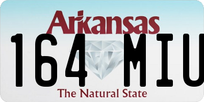 AR license plate 164MIU