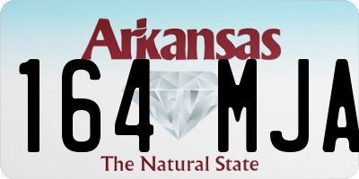 AR license plate 164MJA
