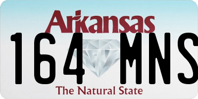 AR license plate 164MNS