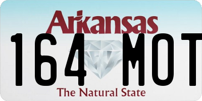 AR license plate 164MOT