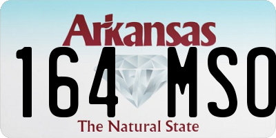 AR license plate 164MSO