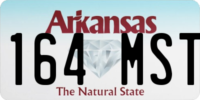 AR license plate 164MST