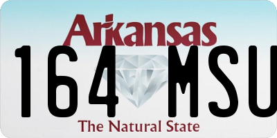 AR license plate 164MSU