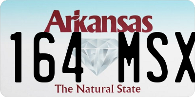 AR license plate 164MSX