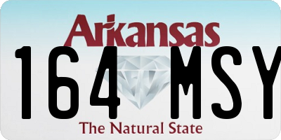 AR license plate 164MSY