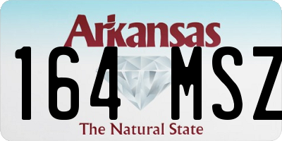 AR license plate 164MSZ