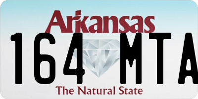 AR license plate 164MTA