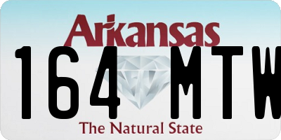 AR license plate 164MTW