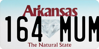 AR license plate 164MUM