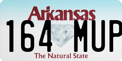 AR license plate 164MUP