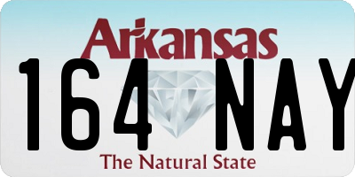 AR license plate 164NAY