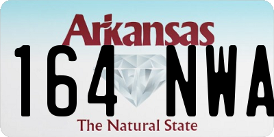 AR license plate 164NWA