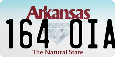 AR license plate 164OIA