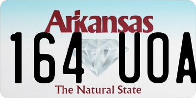 AR license plate 164UOA