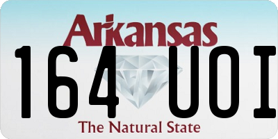 AR license plate 164UOI