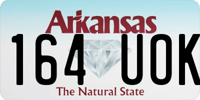 AR license plate 164UOK