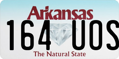 AR license plate 164UOS