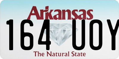 AR license plate 164UOY