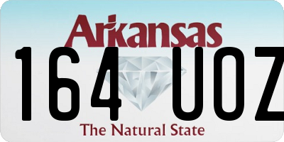 AR license plate 164UOZ