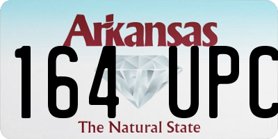 AR license plate 164UPC