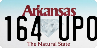 AR license plate 164UPO